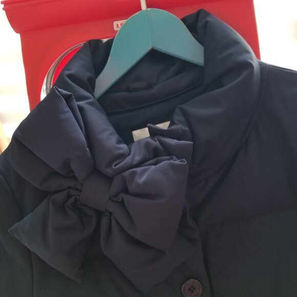 Kate Spade Funnel-Neck Puffer Coat With Bow - Picture 7 of 9